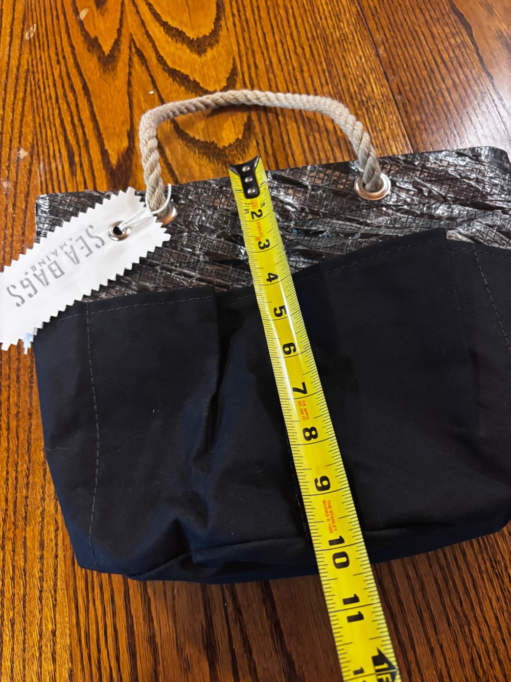 NWT Sea Bags Maine Recycled Sail Cloth Rope Handle Small Tote Beach Travel Bag - Picture 10 of 12